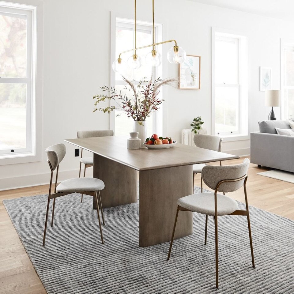 Mid-Century Modern Petal Upholstered Dining Chair - West Elm Australia